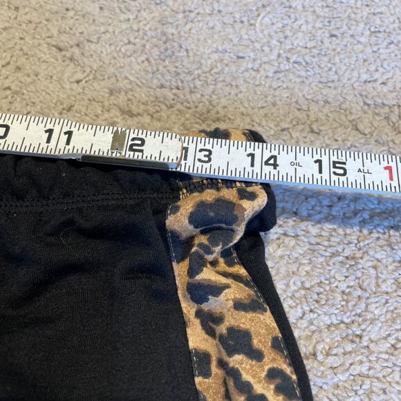 2 Piece Animal Print Loungewear Jogger and Hoodie Set Size XS Black Comfy - Picture 9 of 11